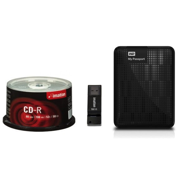 CD, Flash & Hard Drive