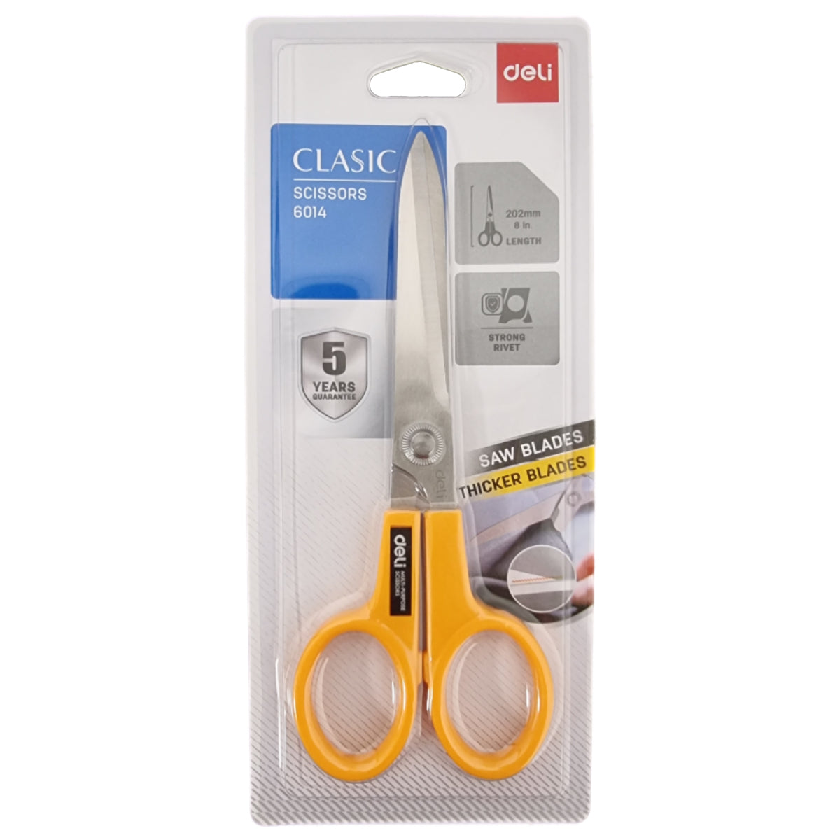deli 6014 Scissors 202mm, 8 inches, Assorted Colors