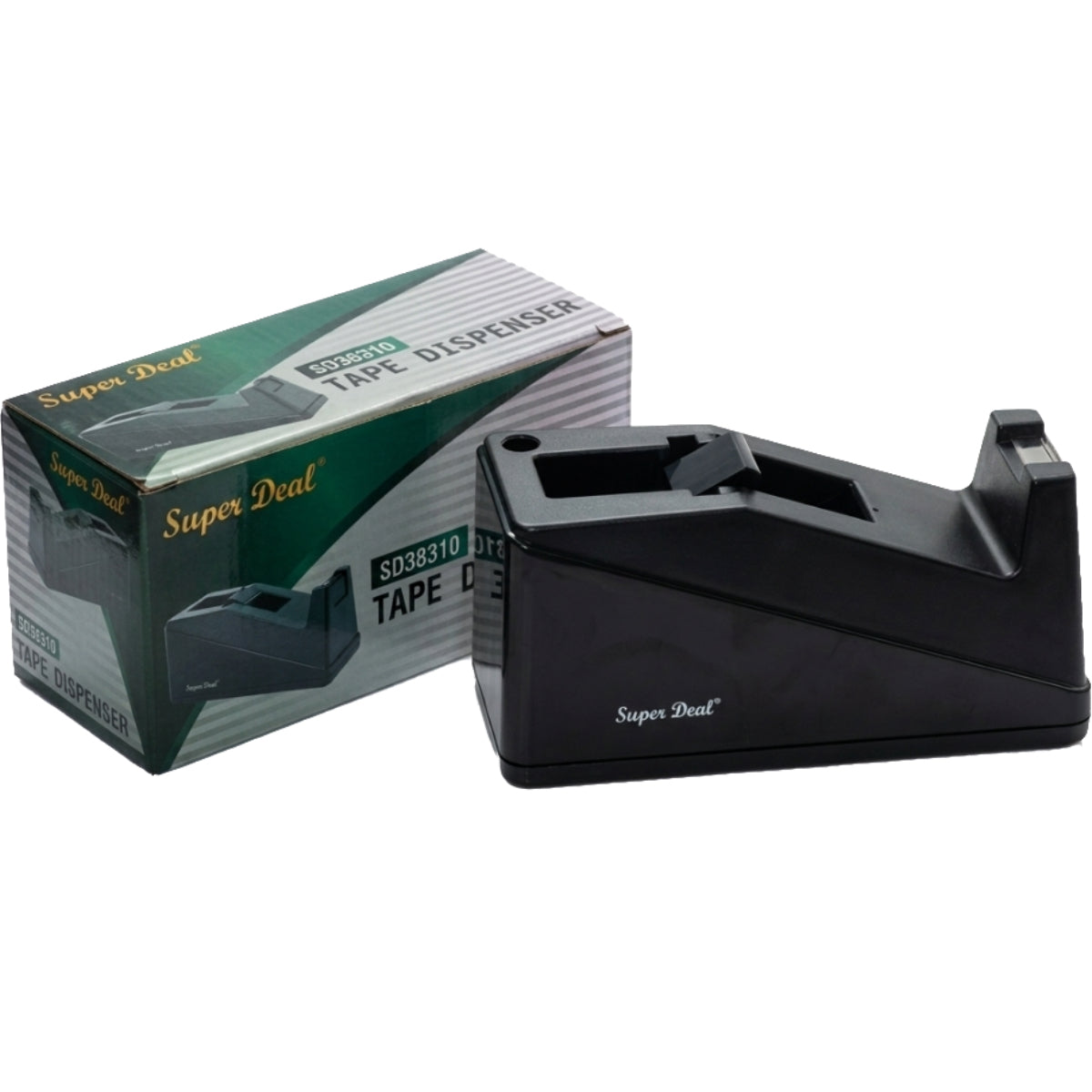 Super Deal Tape Dispenser 38310, Black