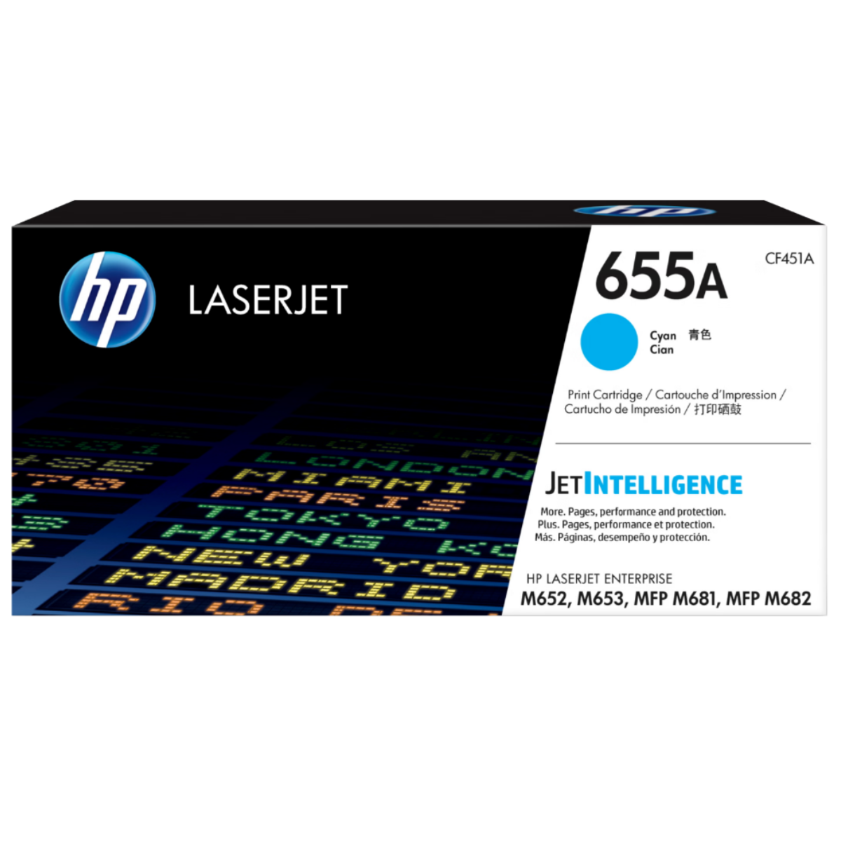 HP 655A Cyan Toner Cartridge - CF451A