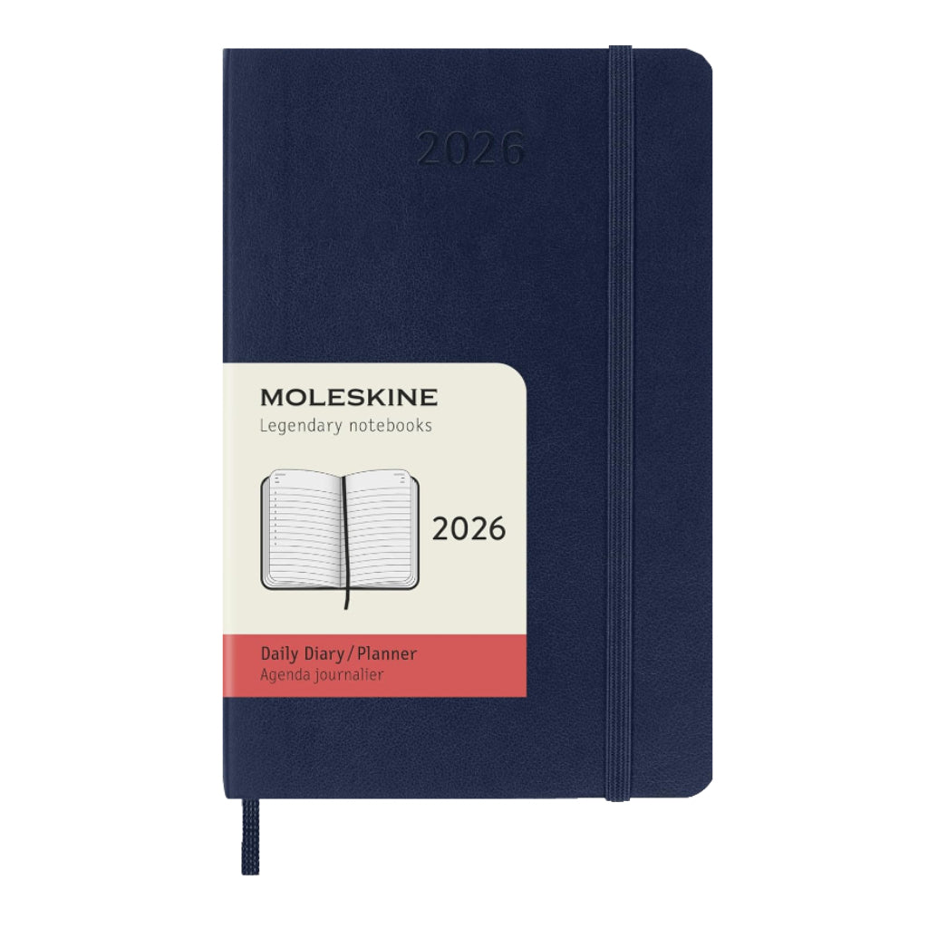 MOLESKINE 2026 Daily Diary/Planner A5, 13 x 21 cm, softcover, Sapphire Blue