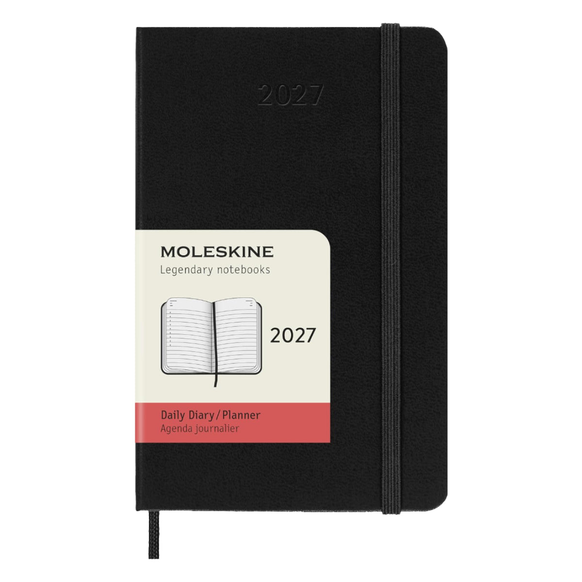 MOLESKINE 2027 Daily Diary/Planner A5, 13 x 21 cm, hardcover, Black