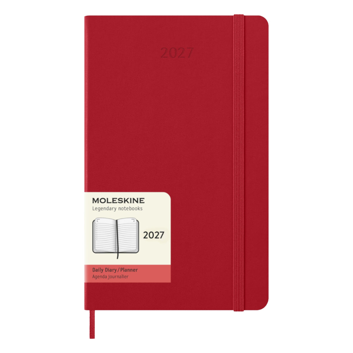 MOLESKINE 2027 Daily Diary/Planner A5, 13 x 21 cm, hardcover, Scarlet Red
