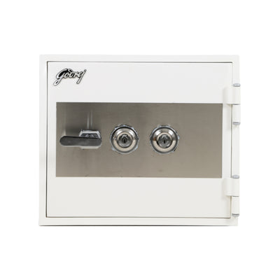 Godrej FR20 Fire Resistant Safe with 2 Key Lock, White