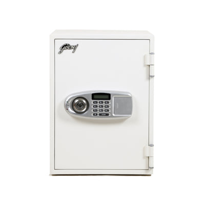 Godrej FR40 Fire Resistant Safe with 1 Key Lock + 1 Digital, White