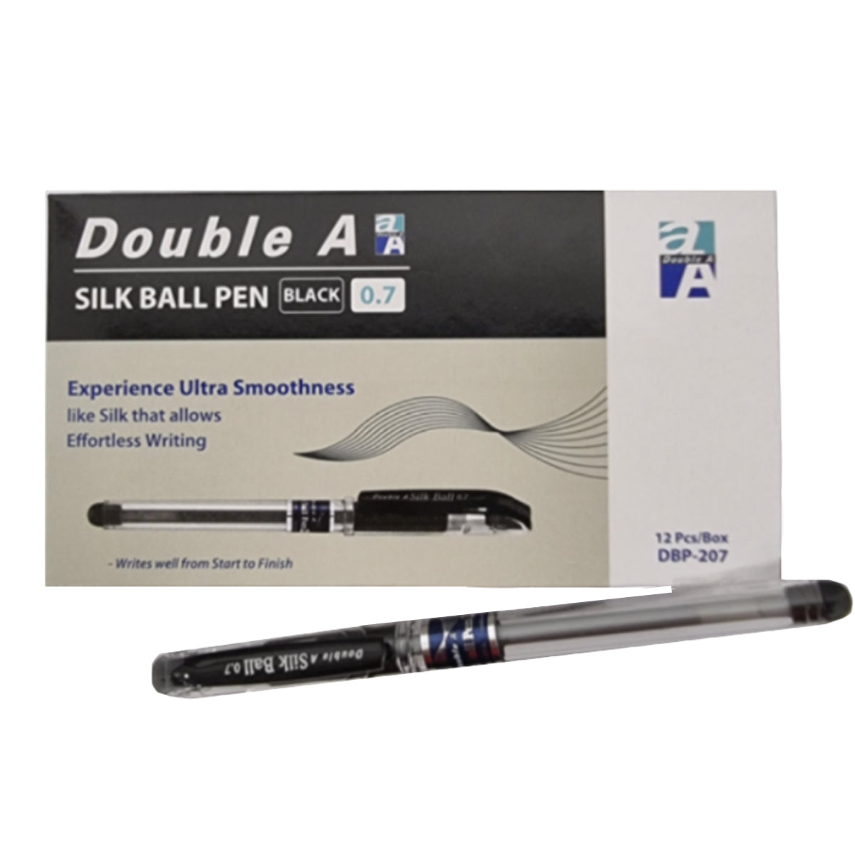 Double A Silk Gel Pen, 0.7mm, 12/box, Assorted Colors