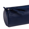 Clairefontaine Leather Round Pencil Case, Dark Blue
