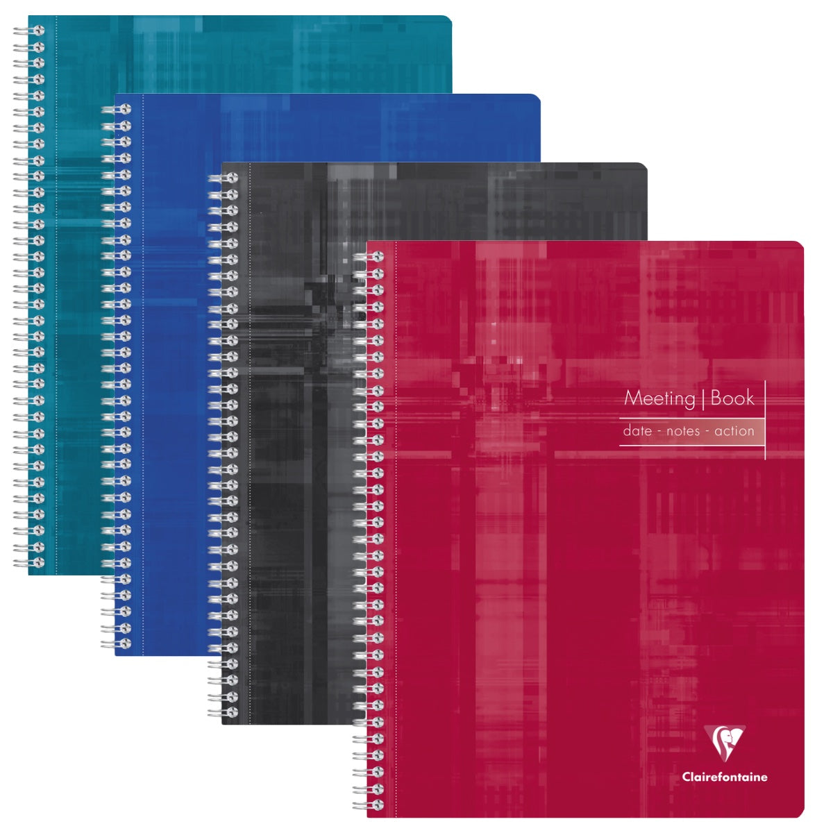Clairefontaine Spiral Meeting Notebook A4+, 90gsm, 160/pages, Assorted Colors