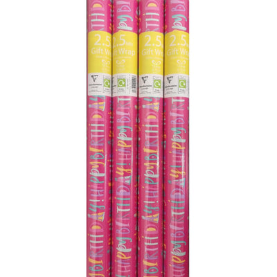 Clairefontaine BIRTHDAY Gift Wrapping Paper, 70cm  x 2.5m and 3m
