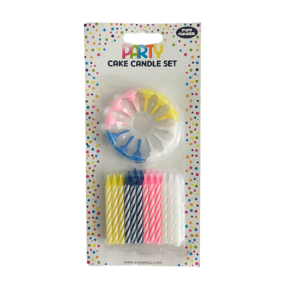 HAPPY BIRTHDAY Cake Candles, 24/pack, Assorted Colors
