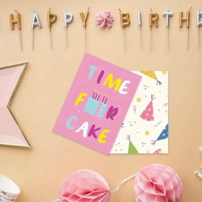 Mini Happy Birthday Card with Envelope, 7 x 10cm, Assorted Designs, per piece