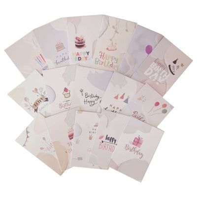 Mini Happy Birthday Card with Envelope, 7 x 10cm, Assorted Designs, per piece