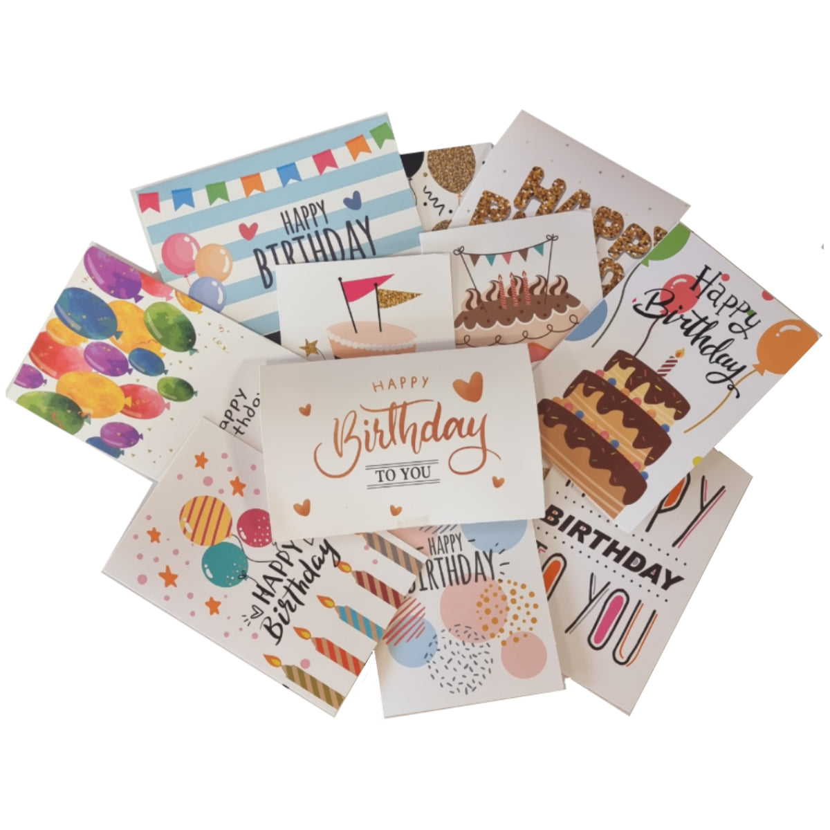 HAPPY BIRTHDAY Card with Envelope, 150 x 100mm, Assorted Designs, per piece