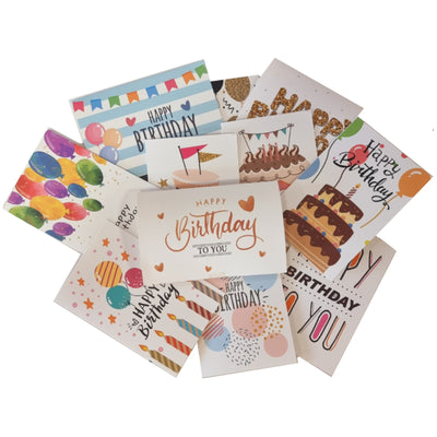 HAPPY BIRTHDAY Card with Envelope, 150 x 100mm, Assorted Designs, per piece
