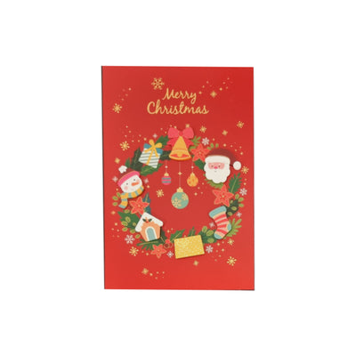 Merry Christmas Card with Envelope, Various Designs, per piece