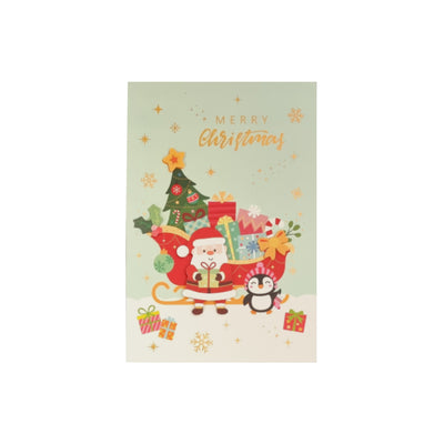 Merry Christmas Card with Envelope, Various Designs, per piece