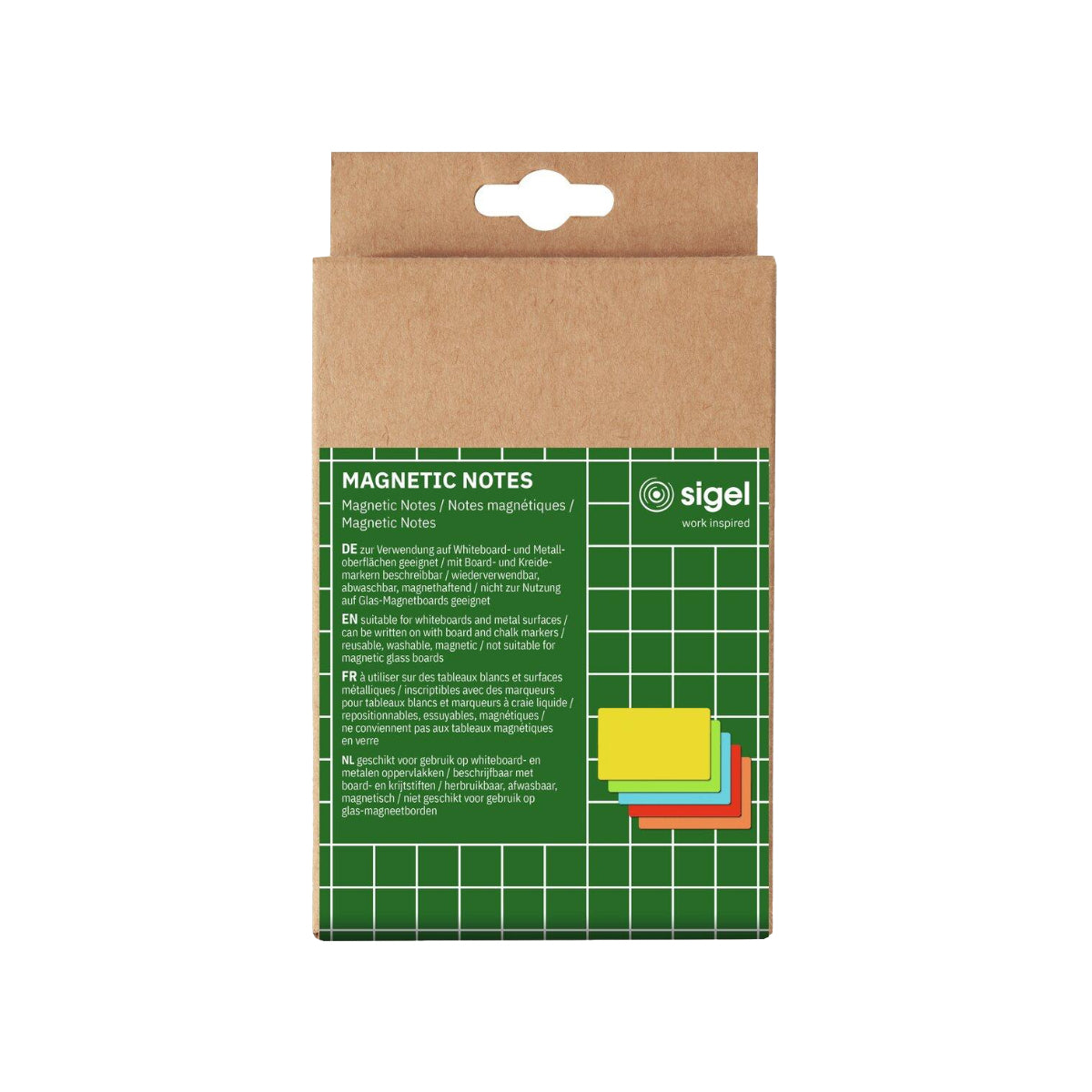 Sigel Magnetic Notes Meet UP Agile Work 10 x 15 cm, 25/pack, Assorted Colors