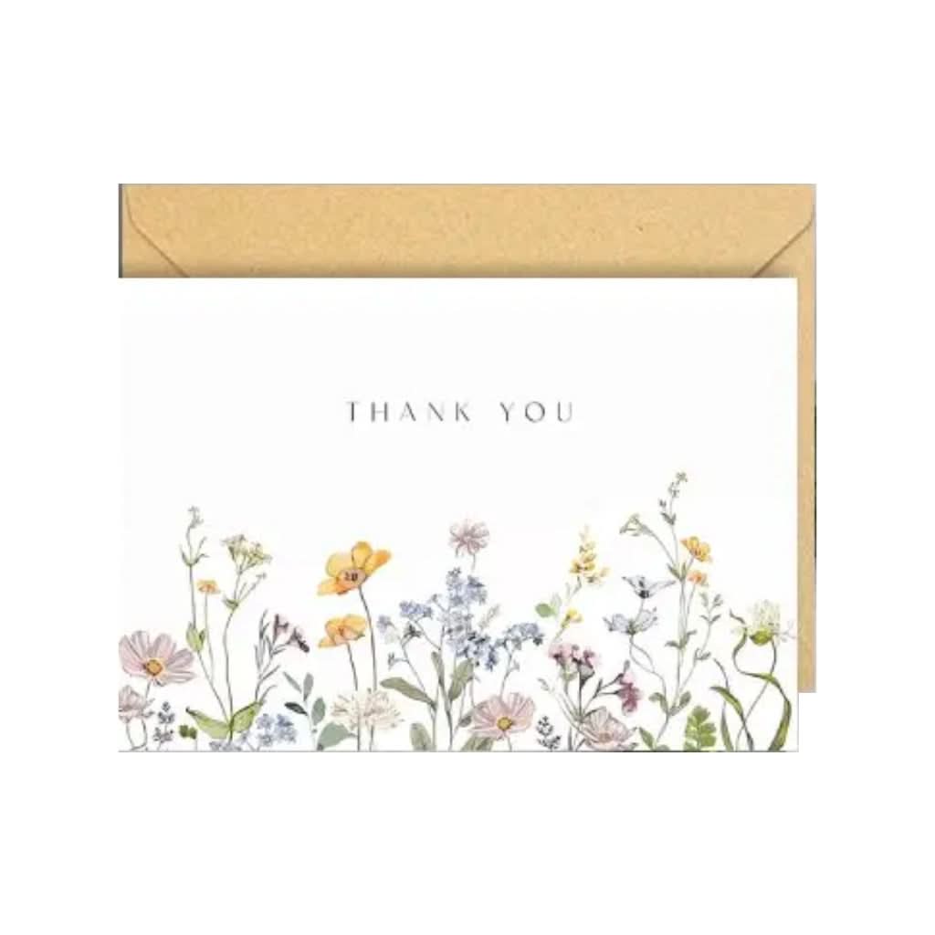 THANK YOU Greeting Card with Envelope, 88 x 127mm, Various Designs, per piece
