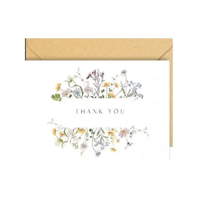 THANK YOU Greeting Card with Envelope, 88 x 127mm, Various Designs, per piece
