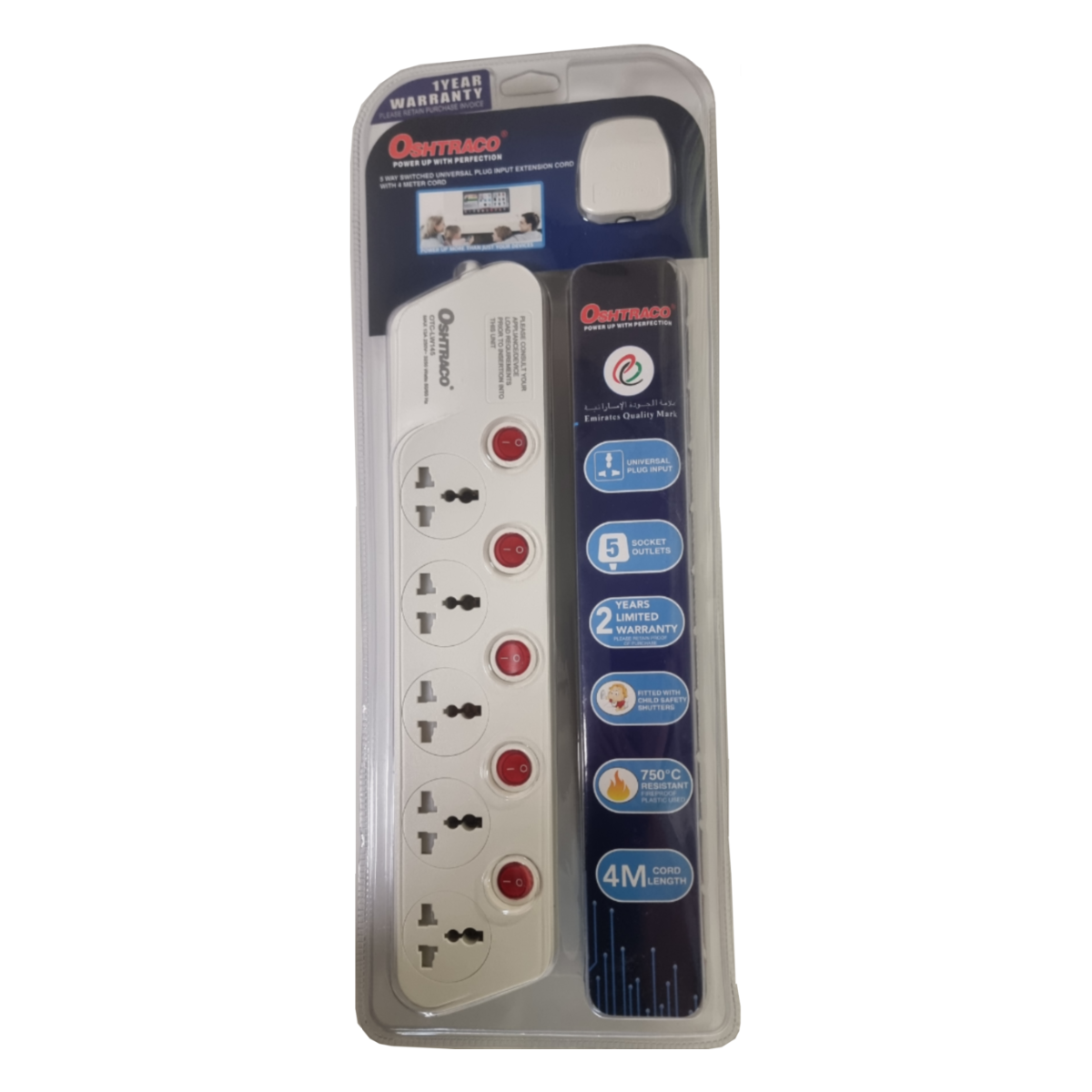 Oshtraco 5 Way Power Board 4 Meters