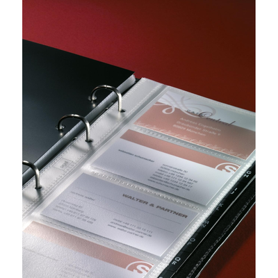 Sigel Leather Business Card Holder 160 Cards, Black