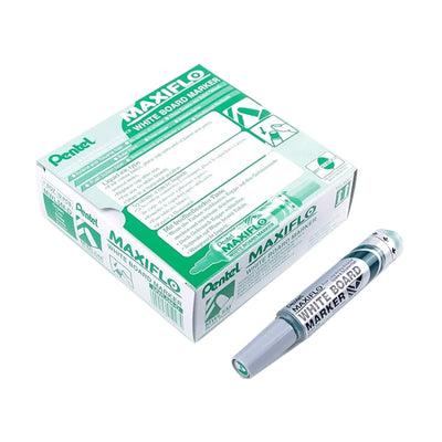 Pentel Maxiflo White Board Marker, Bullet Point 2.5mm, 12/box, Green