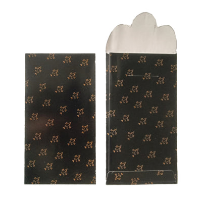 Glossy Money Envelope, 8.8 x 16.5 cm, 5/pack, Black/Gold