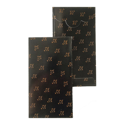Glossy Money Envelope, 8.8 x 16.5 cm, 5/pack, Black/Gold