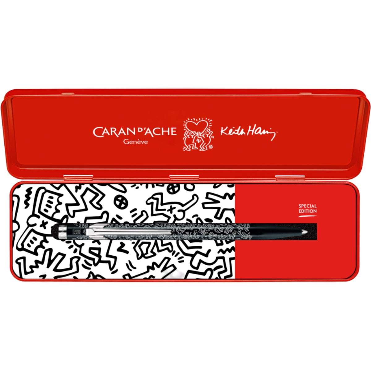 CARAN d'ACHE 849 Ballpoint KEITH HARING with Box, Black - Special Edition
