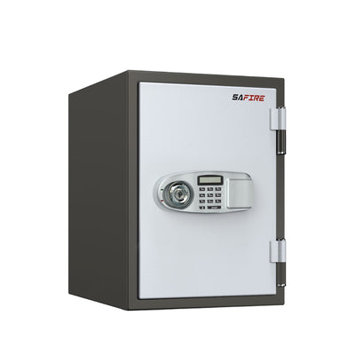 SAFIRE FR30 Fire Resistant Safe with 1 Key Lock + 1 Digital, Grey