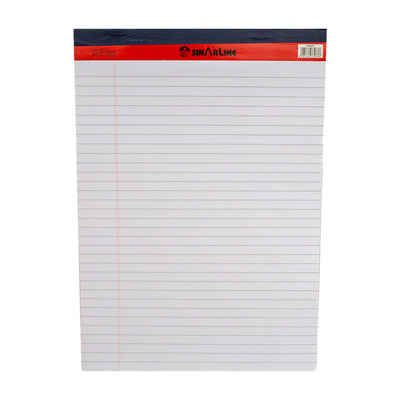 Sinarline Legal Pad, line ruled, 56gsm, 50sheets/pad, White, Assorted Sizes