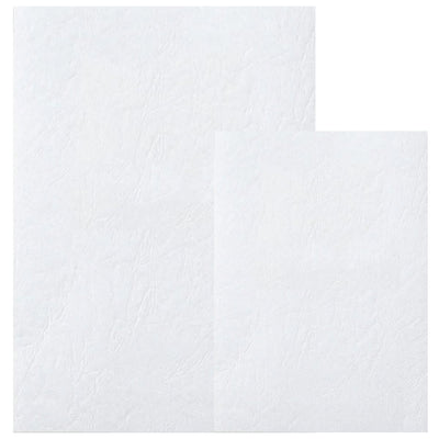 Deluxe Embossed Leather Board Binding Cover, 100/pack, White