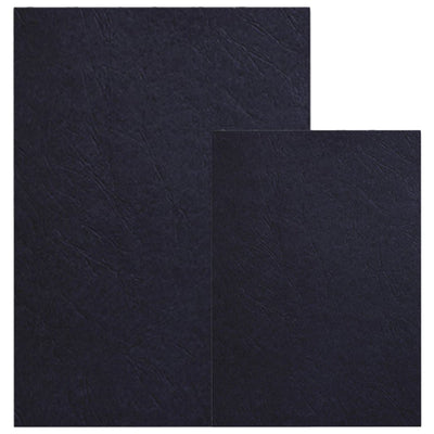 Deluxe Embossed Leather Board Binding Cover, 100/pack, Black