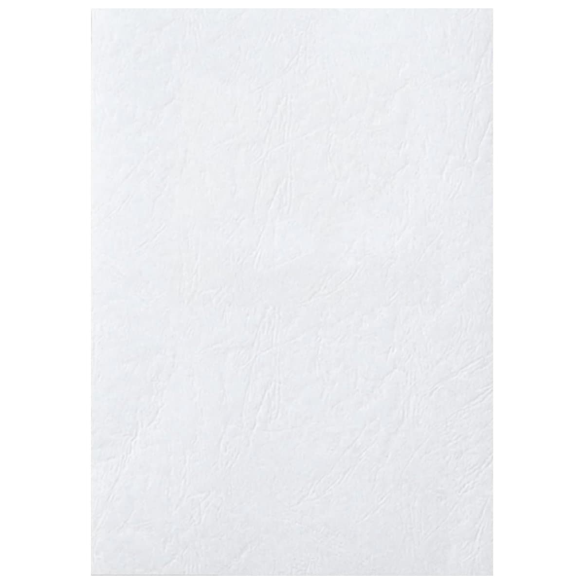 Deluxe Embossed Leather Board Binding Cover, 100/pack, White