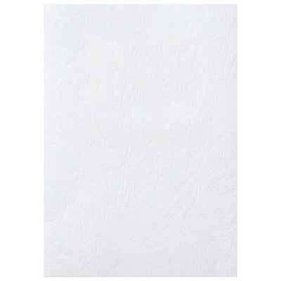 Deluxe Embossed Leather Board Binding Cover, 100/pack, White