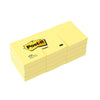 3M Post-it Notes 653, 1.5x2 inches, 12pads/pack, Canary Yellow