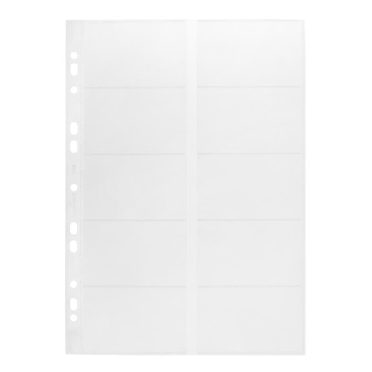 Durable Business Card Pockets A4, 10/pack