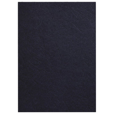 Deluxe Embossed Leather Board Binding Cover, 100/pack, Black