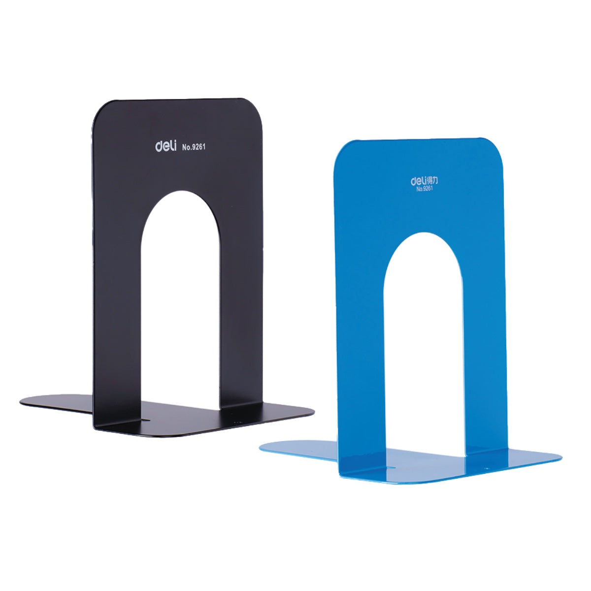 deli 9261 Metal Book Ends, 6 1/2 inches, 2/set, Assorted Colors