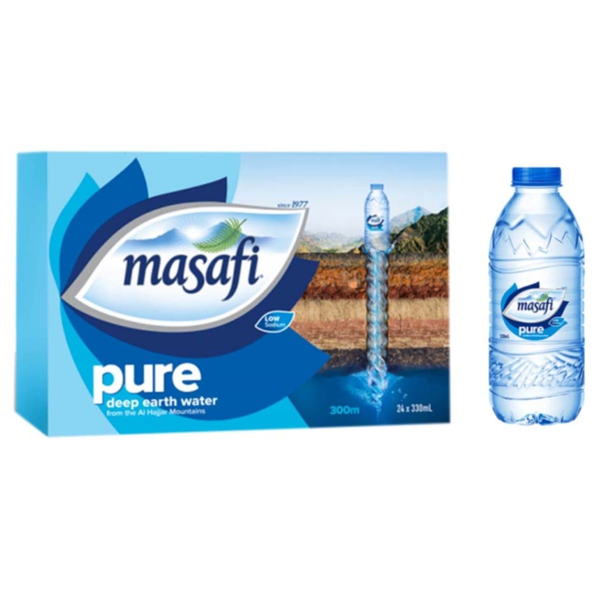 Masafi Water Bottle 330 ml, 24/box