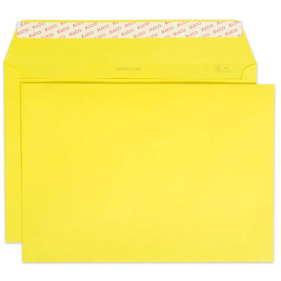 Elco Color Envelope C5, 6.5" x 9", 100g, 25/pack, Yellow