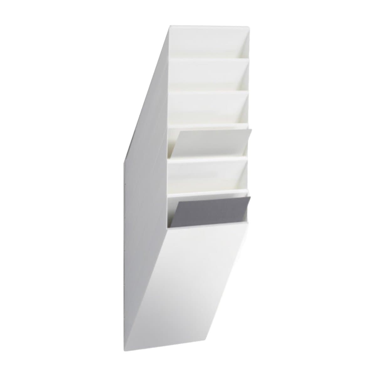 Durable FLEXIBOX 6 A4, Wall Mounted Brochure Holder, 6 Tier, White