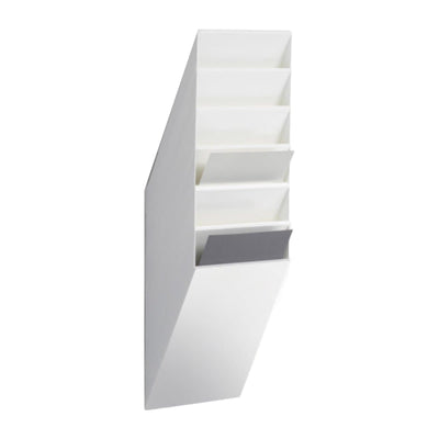 Durable FLEXIBOX 6 A4, Wall Mounted Brochure Holder, 6 Tier, White