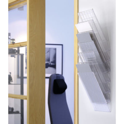 Durable FLEXIBOX 6 A4, Wall Mounted Brochure Holder, 6 Tier, White