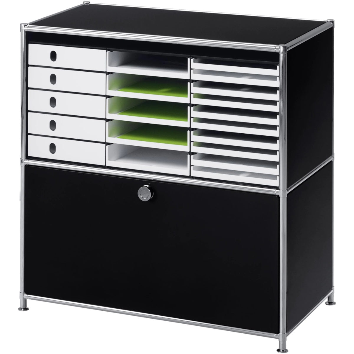 styro styroval PRO, 5 Open Drawers, Black