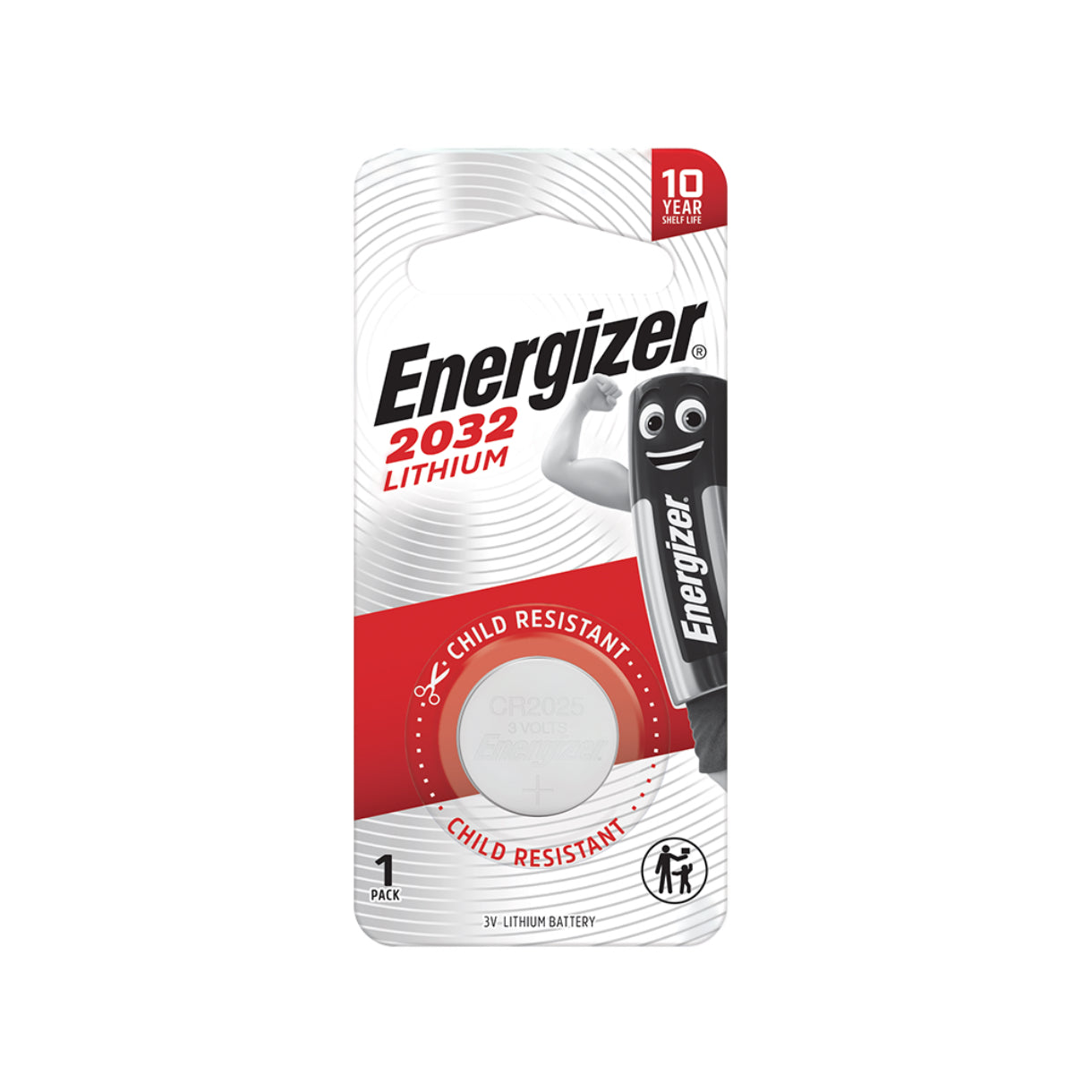 Energizer Lithium Coin Battery CR2032, 1/pack