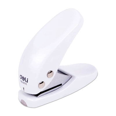 deli Single Hole Puncher No. 0111, 10 Sheets Capacity, Assorted Colors