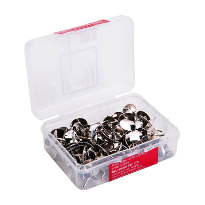 deli Thumb Tacks, 100/pack, Silver
