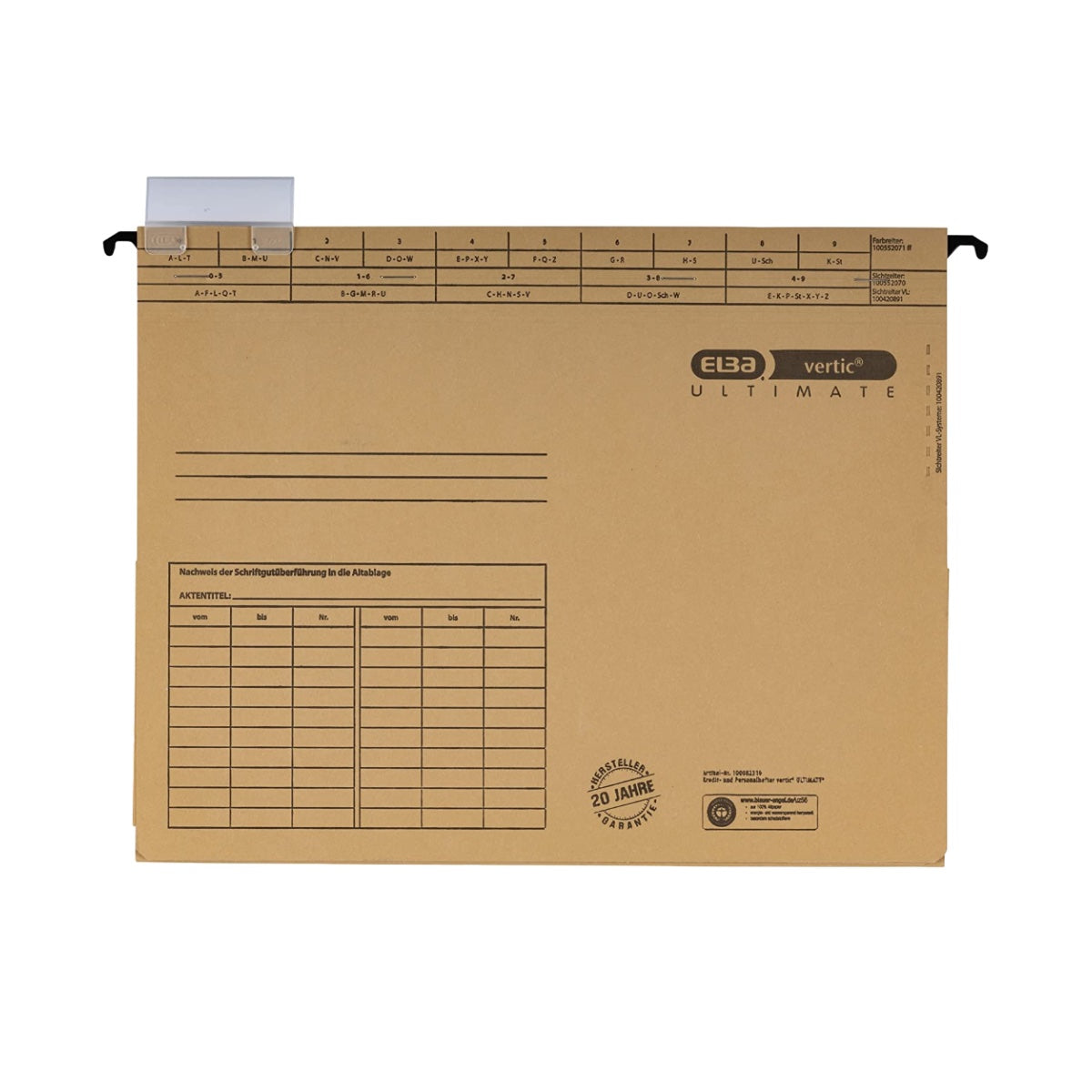 Elba Suspension File A4, 25/box, Buff