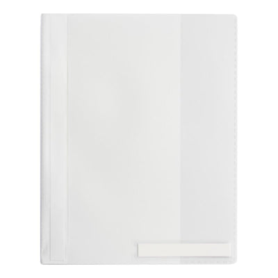 Durable Clear View Folder A4, extra wide with pocket, White